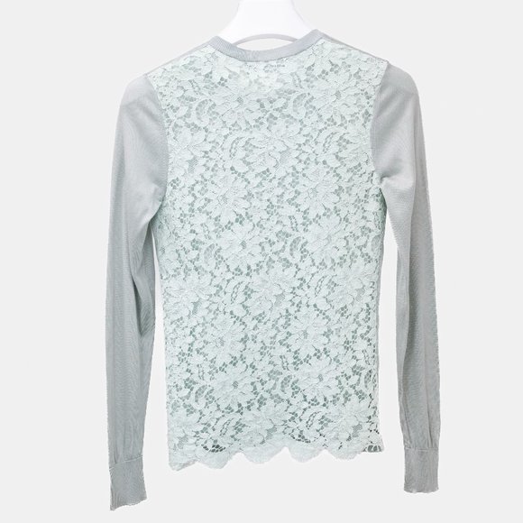 Dolce & Gabbana Pastel Green Silk Lace Back Cardigan - Picture 3 of 14